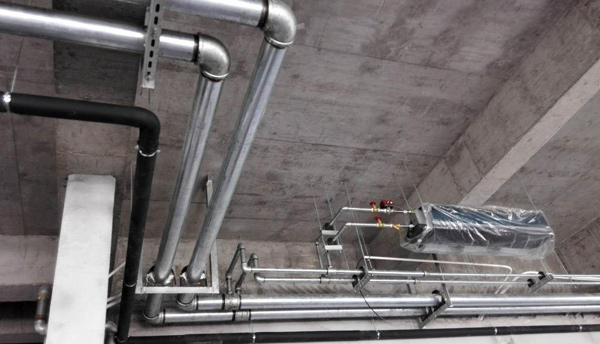 廊坊地源熱泵室內(nèi)風機管道安裝